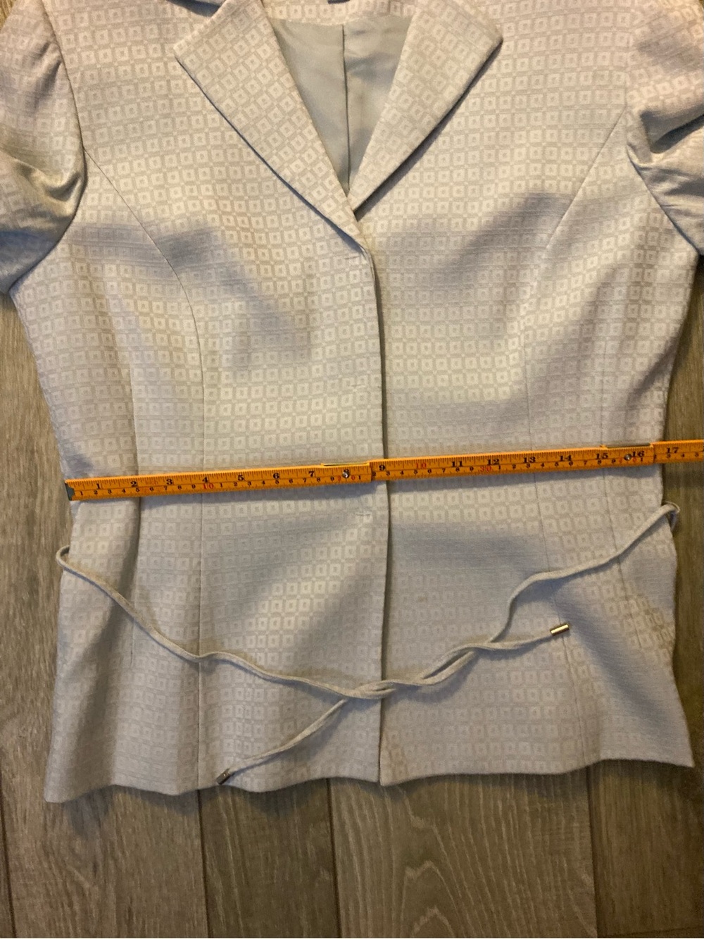 Tahari Pale Blue Tailored Skirt Suit - Picture 14 of 14